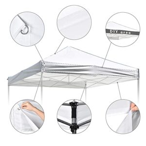 Yescom 9.6x9.6ft Canopy Replacement Top EZ Pop Up Cover Instant Patio Pavilion Gazebo Sunshade Tent Oxford Cover Outdoor