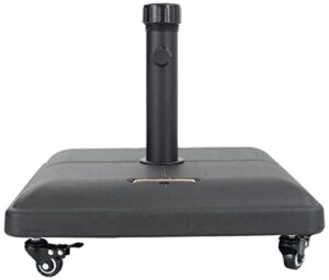 christopher knight home hayward 80lb steel square umbrella base with wheels, black