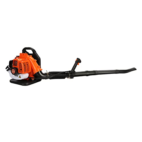 YOZUMD 1 Set Leaf Blower,Backpack Gas Powered Leaf Blower, Powerful 2 Stroke Strong Wind Force 1.2L Backpack Snow Blower,550 CFM,1.25/6800 r/min for Garden Lawn Orange