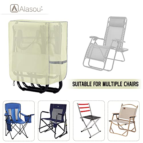 AlaSou Zero Gravity Chair Cover,Heavy Duty Gravity Chair Cover 31" W x 19" D x 34" H,Cream Color