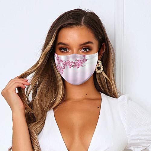 PENATE 1PC Fashion Couple Washable Resue Facemasks Printd Face Bandanas+ 2PCS Filter-Ship from U.S.