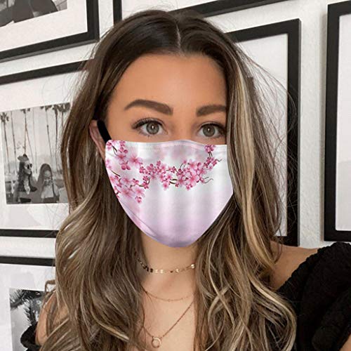 PENATE 1PC Fashion Couple Washable Resue Facemasks Printd Face Bandanas+ 2PCS Filter-Ship from U.S.