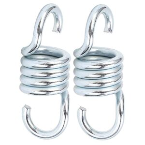 plplaaoo 2pcs 7mm hammock chair spring,1102.3lb weight capacity heavy duty hammock spring hooks,durable galvanized iron extension spring for porch swings hanging chairs