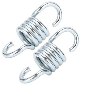 plplaaoo 2Pcs 7mm Hammock Chair Spring,1102.3lb Weight Capacity Heavy Duty Hammock Spring Hooks,Durable Galvanized Iron Extension Spring for Porch Swings Hanging Chairs