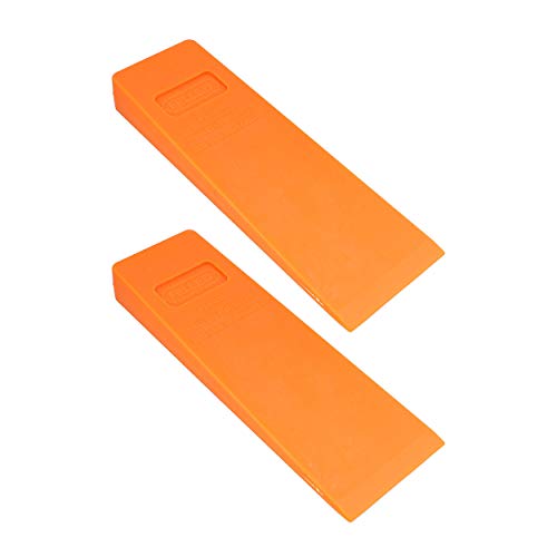 Felled Spiked Tree Felling Wedges for Tree Cutting – 10in Orange Plastic Felling Wedge, Logging Tools – 2 Pack