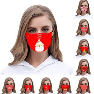 PENATE Red -Merry-Christmas Adult Women and Men Washable Cotton Facemasks Mouth C-Over-Ship from U.S.