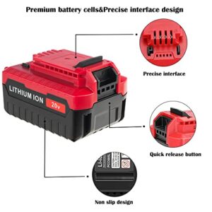 Volt1799 2PACKS 6.0Ah Upgraded 20V MAX Lithium Battery Replacement Battery for Porter Cable 20V Lithium Battery PCC685L PCC680L PCC682L PCC685LP