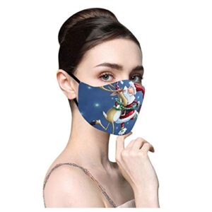 penate adult reusable washable facemasks 3d christmas print mouth c-over with elastic adjustable earloop -ship from u.s.