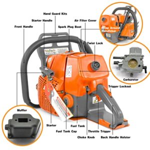 NEO-TEC NS892 Gas Chainsaw with 36 Inch Bar and Chain,92cc 2-Cycle Gasoline Power 5.2KW 6.4HP Chain Saws for Big Wood Cutting,All Parts Fit for MS660 G660