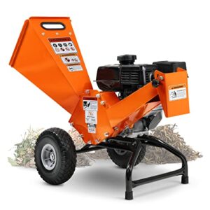 superhandy wood chipper shredder mulcher 7hp engine heavy duty compact rotor assembly design 3″ inch max capacity aids in fire prevention and building firebreaks