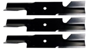 usa mower blades u11185bp (3) extra high-lift for simplicity® 5021227asm scag® 482878 a48108 length 18 in. width 3 in. thickness .203 in. center hole 5/8 in. 36in. 52 in. 54 in. deck