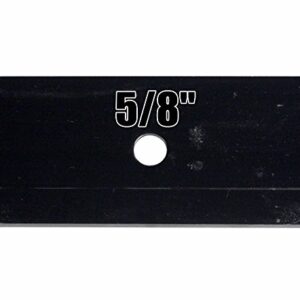 USA Mower Blades U11185BP (3) Extra High-Lift for Simplicity® 5021227ASM Scag® 482878 A48108 Length 18 in. Width 3 in. Thickness .203 in. Center Hole 5/8 in. 36in. 52 in. 54 in. Deck