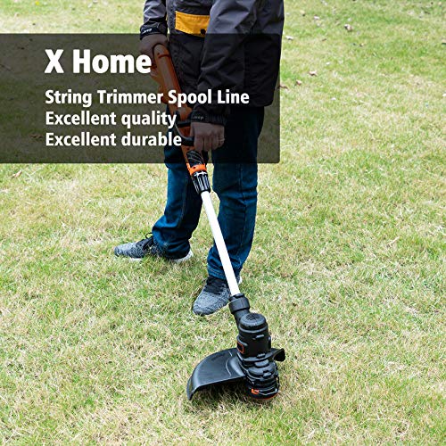 X Home AF-100 Weed Eater String Compatible with Black Decker String Trimmers, 6 Spools & 1 Cap