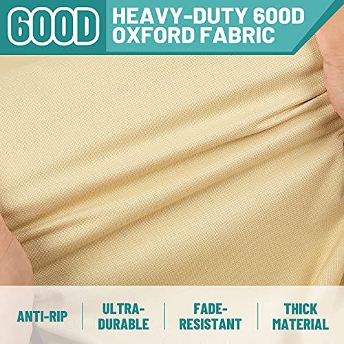 Asinking Patio Chair Covers for Outdoor Furniture, 100% Waterproof Heavy Duty Outdoor Chair Covers, Patio Furniture Cover for Lounge Deep Seat, 35"W x 38"D x 31"H, 2 Pack, Khaki/Brown