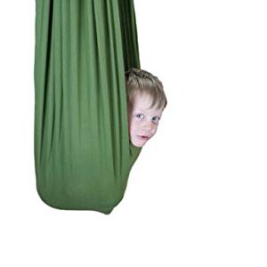 SENSORY4U Indoor Therapy Sensory Swing for Kids with Special Needs (Hardware Included) | Snuggle Cuddle Hammock for Kids with Autism, ADHD, Aspergers | Great for Sensory Integration (Sage Green)