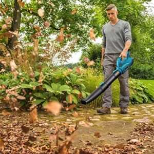 Cordless Leaf Blower - Aekegrep 320 CFM 150 MPH Battery Leaf Blower with 21V/4.0Ah Battery & Charger Powered Electric Leaf Blower,2 Section Tubes,6-Speed Dial,for Lawn Care and Yard Cleaning.