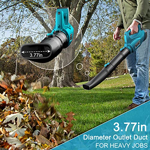 Cordless Leaf Blower - Aekegrep 320 CFM 150 MPH Battery Leaf Blower with 21V/4.0Ah Battery & Charger Powered Electric Leaf Blower,2 Section Tubes,6-Speed Dial,for Lawn Care and Yard Cleaning.