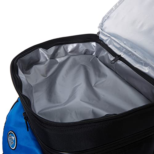 Travelers Club 18" Cool Carry 2 Section Insulated Rolling Cooler, Blue