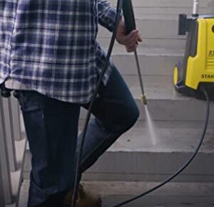 Stanley SHP2150 Portable Electric Pressure Washer, 2150 PSI, 1.4 GPM, 13 AMP, with Metal Lance, Foam Cannon, M22 Trigger Gun, 25' Hose, Quick Connect Nozzles