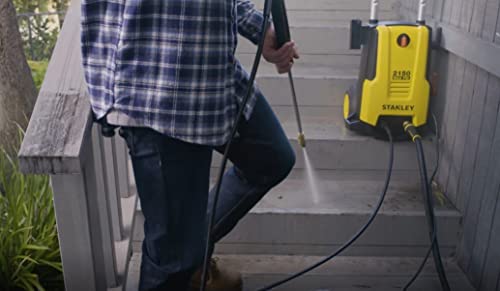 Stanley SHP2150 Portable Electric Pressure Washer, 2150 PSI, 1.4 GPM, 13 AMP, with Metal Lance, Foam Cannon, M22 Trigger Gun, 25' Hose, Quick Connect Nozzles