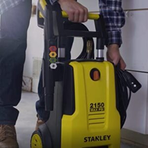 Stanley SHP2150 Portable Electric Pressure Washer, 2150 PSI, 1.4 GPM, 13 AMP, with Metal Lance, Foam Cannon, M22 Trigger Gun, 25' Hose, Quick Connect Nozzles