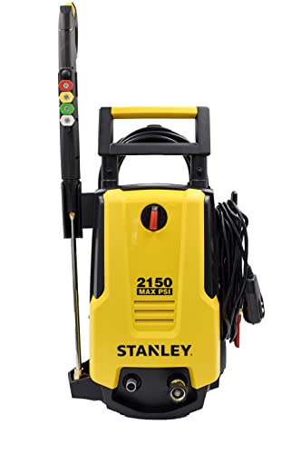 Stanley SHP2150 Portable Electric Pressure Washer, 2150 PSI, 1.4 GPM, 13 AMP, with Metal Lance, Foam Cannon, M22 Trigger Gun, 25' Hose, Quick Connect Nozzles