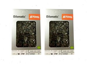stihl 26rm3-81 oilomatic rapid micro 3 saw chain, 20″ – 2 pack