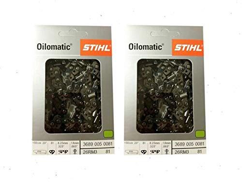 STIHL 26RM3-81 Oilomatic Rapid Micro 3 Saw Chain, 20" - 2 Pack