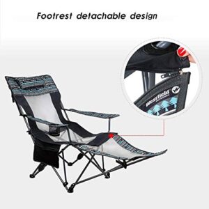 CZDYUF Outdoor Living Camping Folding Portable Mesh Chair with Padded Zero Lounge Chair Patio Foldable Adjustable Reclining with Outdoor (Size : XL)