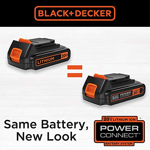 BLACK+DECKER 20V MAX* POWERCONNECT 1.5Ah Lithium Ion Battery, 2 PK (LBXR20-OPE2)