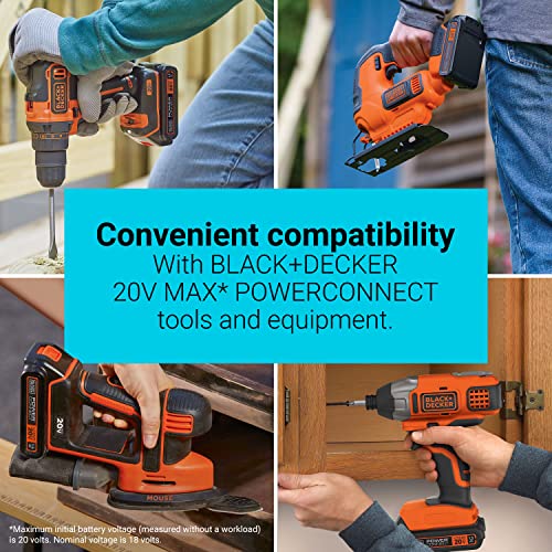 BLACK+DECKER 20V MAX* POWERCONNECT 1.5Ah Lithium Ion Battery, 2 PK (LBXR20-OPE2)