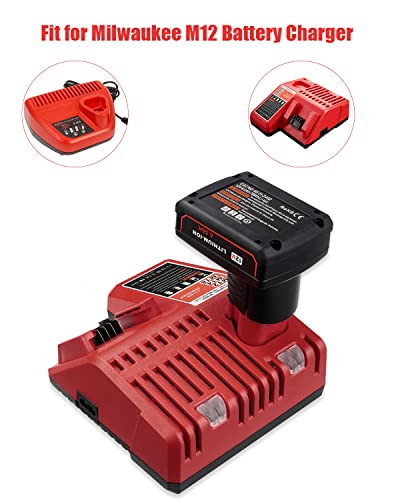 JYJZPB 2 Pack 6.5Ah 12V Battery for Milwaukee M12 Battery 48-11-2401 48-11-2412 48-11-2411 48-11-2420 48-11-2410 12Volt Cordless Tools for Milwaukee M12 Lithium Battery