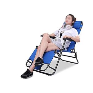 WYKDD Folding Zero Chair Recliner for Office Beach Chair with Armrest Adjustable Lounge Chair Breathable Fabric