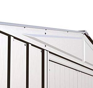 Arrow Classic 8' x 6' Outdoor Padlockable Steel Storage Shed Building, Flute Grey