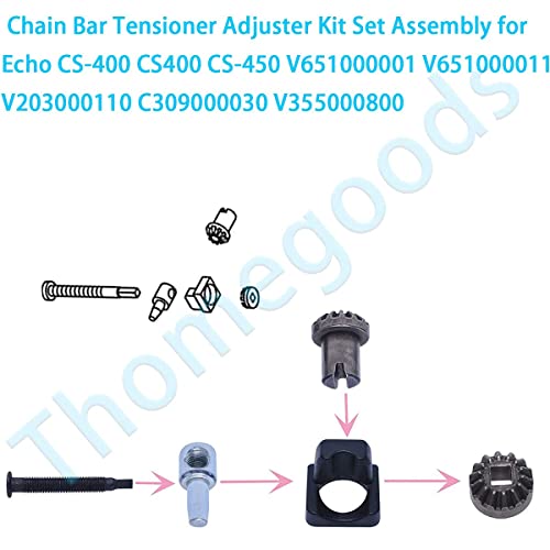 Thomegoods Chain Bar Tensioner Adjuster Kit Set Assembly for Echo CS-400 CS400 CS-450 V651000001 V651000011 V203000110 C309000030 V355000800