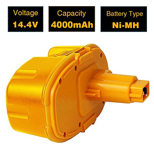 2Pack 14.4V 4.0Ah DW9094 Ni-Mh Replace for Dewalt 14.4V Battery XRP DC9091 DW9091 DW935 DE9038 DE9091 DE9092