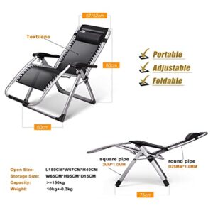 WYKDD Sun Loungers Outdoor Zero Chair Wood Armrest Camping Lounge Patio Padded Folding Lawn Recliner