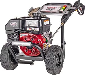 simpson cleaning ms61085 megashot 3400 psi gas pressure washer, 2.5 gpm, kohler sh270, includes spray gun and extension wand, 5 qc nozzle tips, 5/16-in. x 25-ft. morflex hose, black