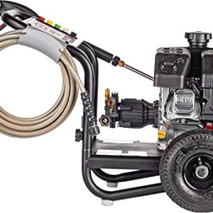 Simpson Cleaning MS61085 MegaShot 3400 PSI Gas Pressure Washer, 2.5 GPM, Kohler SH270, Includes Spray Gun and Extension Wand, 5 QC Nozzle Tips, 5/16-in. x 25-ft. MorFlex Hose, Black