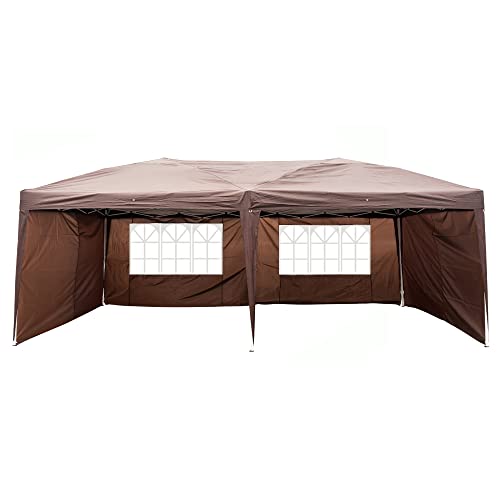 Outvita 10x20ft Ez Pop Up Canopy, Portable Instant Canopy Tent with 4 SideWalls for Outdoor Events, Party, Wedding, Birthday,Graduation