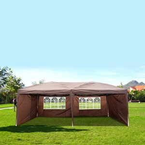 Outvita 10x20ft Ez Pop Up Canopy, Portable Instant Canopy Tent with 4 SideWalls for Outdoor Events, Party, Wedding, Birthday,Graduation