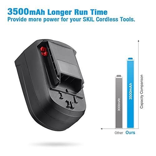 Powerextra 3500mAh 18-Volt SB18C SB18A SB18B Replacement Battery for 18-Volt Skil Cordless Tools 2810 2888 2895 2897 2898 4570 5850 5995 7305 9350
