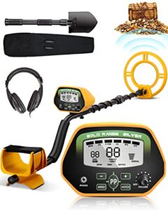 rm ricomax metal detectors for adults – professional gold detector for treasure hunt, ip68 waterproof 10″ search coil, higher accuracy with stong modes, adjustable lcd display with headphones