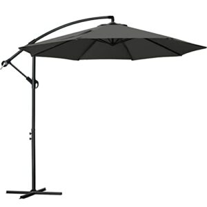 sunnyglade 10ft outdoor adjustable offset cantilever hanging patio umbrella