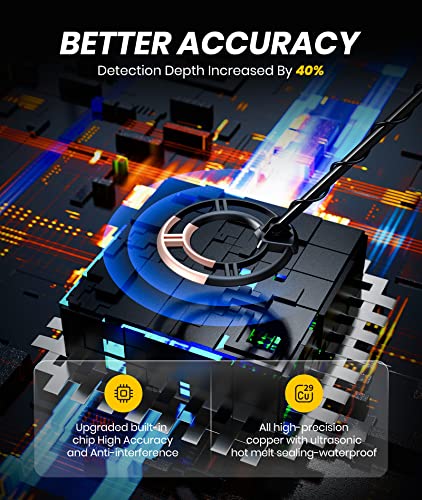 EENOUR Metal Detector for Adults Waterproof - Professional High Accuracy Metal Detectors with 5 Mode, 10" Coil, 10" Detection Depth, Larger LCD Display, Advanced DSP Chip for Treasure Hunting - GC1078