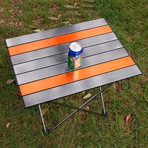 LIRUXUN Folding Table Portable Outdoor Folding Tables Slim Lightweight Small Family Table Suitable for Fishing，Picnic，Camping and Trave (Size : Small)