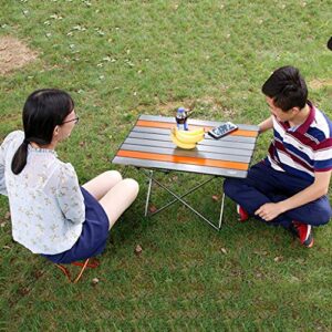 LIRUXUN Folding Table Portable Outdoor Folding Tables Slim Lightweight Small Family Table Suitable for Fishing，Picnic，Camping and Trave (Size : Small)