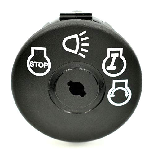 HD Switch Starter Ignition Switch Replaces John Deere X100 Series X300 X304 X310 X320 X324 X330 X340 X350 X354 X360 X370 X380 X384 X390 X500 X520 X530 X534 X540 w/1 Umbrella & 1 Steel Key & Carabiner