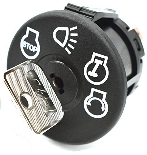 HD Switch Starter Ignition Switch Replaces John Deere X100 Series X300 X304 X310 X320 X324 X330 X340 X350 X354 X360 X370 X380 X384 X390 X500 X520 X530 X534 X540 w/1 Umbrella & 1 Steel Key & Carabiner