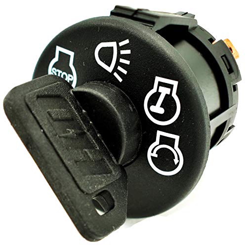 HD Switch Starter Ignition Switch Replaces John Deere X100 Series X300 X304 X310 X320 X324 X330 X340 X350 X354 X360 X370 X380 X384 X390 X500 X520 X530 X534 X540 w/1 Umbrella & 1 Steel Key & Carabiner